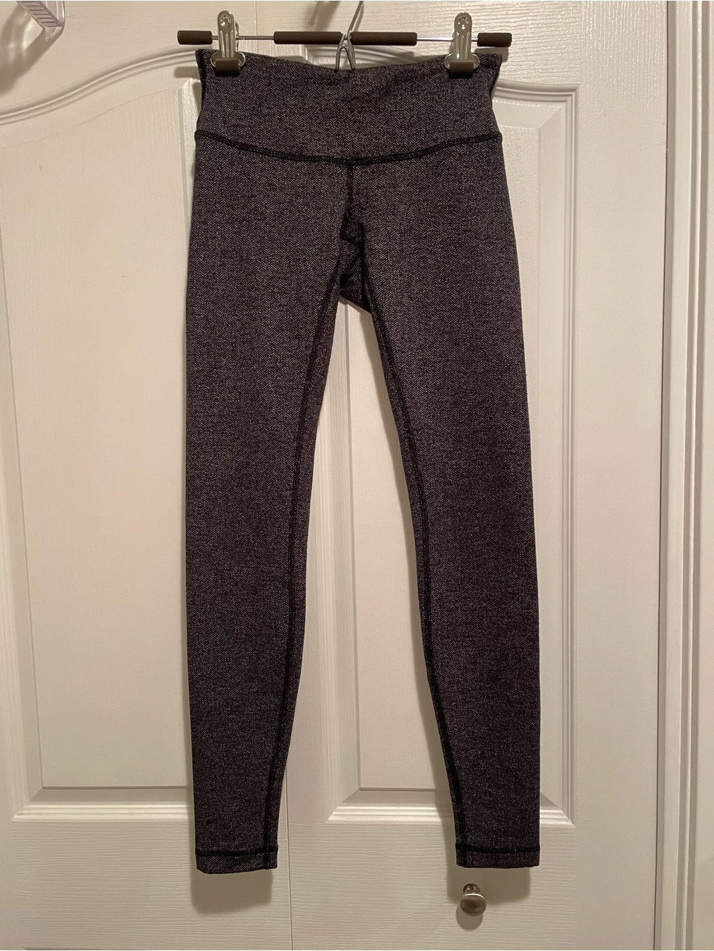 Lululemon brushed luon grey herringbone leggings